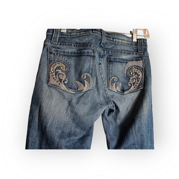 KanCan bootcut Jeans Embellished pockets Western cowgirl size 5/26 *G - Picture 5 of 6